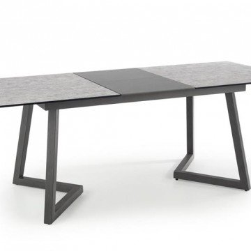 Фото6.Стол раскладной TIZIANO 160 (210) x90 Halmar светло-серый/темно-серый